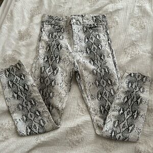Zara snake skinny jeans